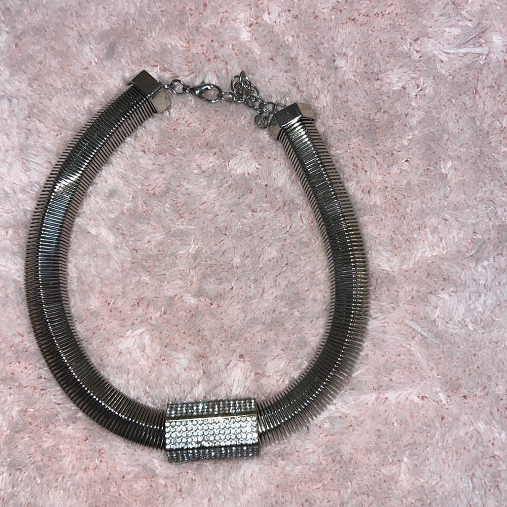 Silver chunk necklace